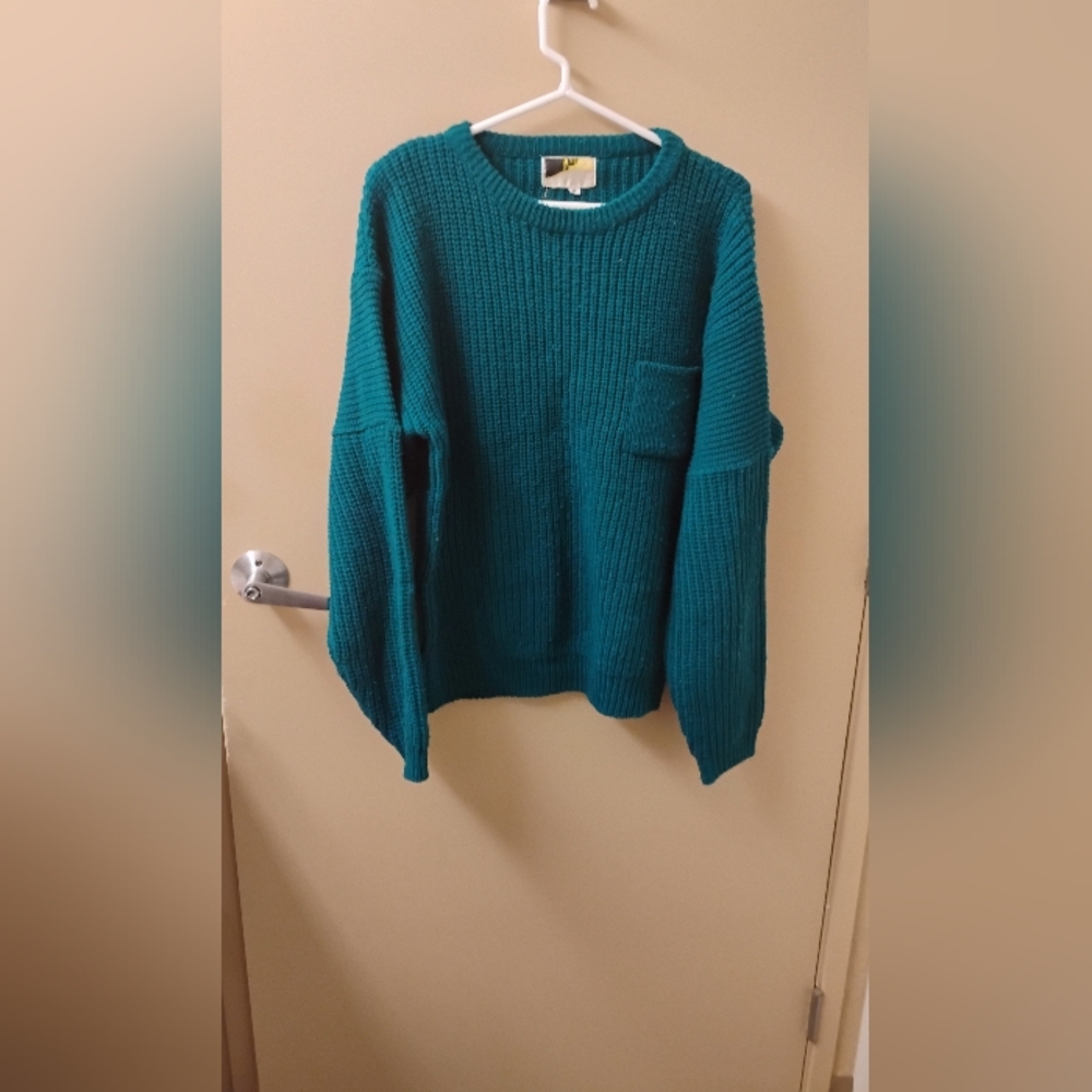 Vintage 1980s 1990s In Private Acrylic Pocket Crewneck Sweater
